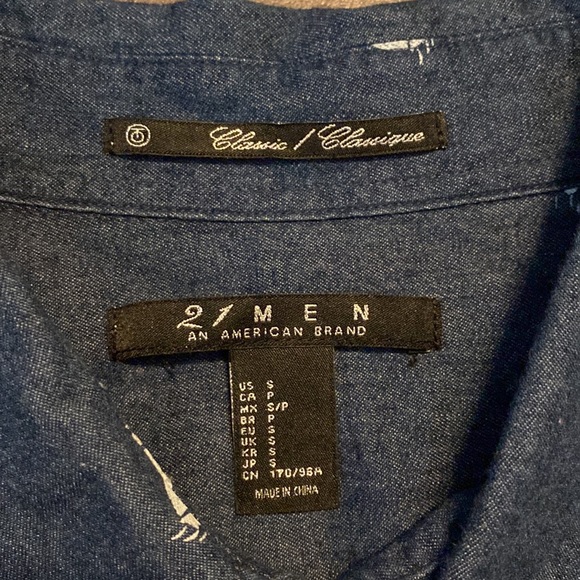 21MEN Cotton Mens Button Up Shirt, size Small - Picture 3 of 4